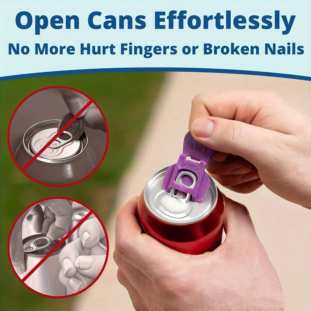 Easy-Open Beverage Can Opener & Protective Cover – Multi-Color Set