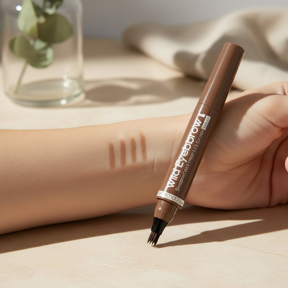 4-Tip Waterproof Eyebrow Tattoo Pen – Long-Lasting Natural Microblading Effect