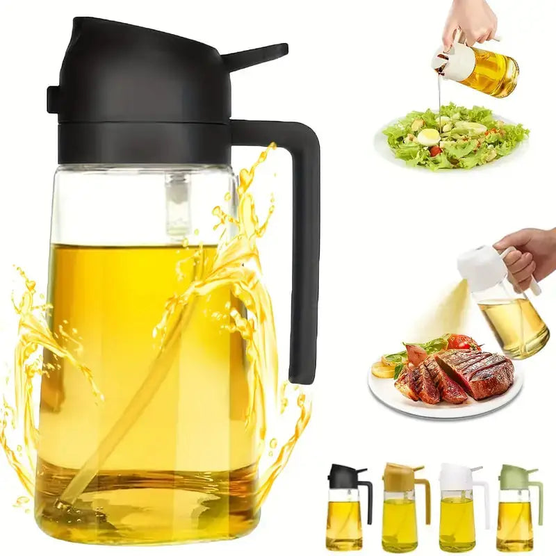 2-in-1 Kitchen Oil Sprayer and Dispenser Bottle