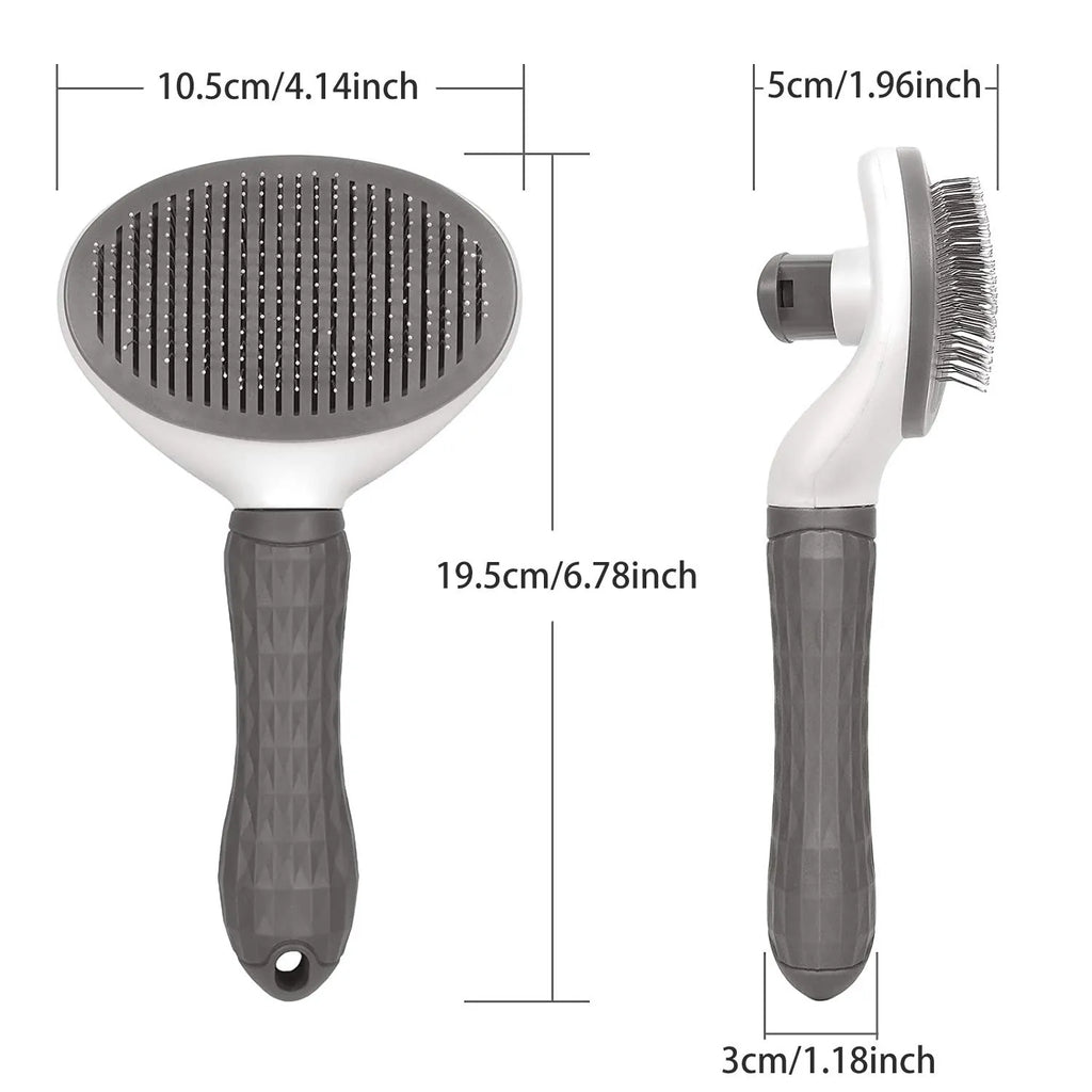 AuraVibe Self-Cleaning Pet Grooming Brush – Effortless Fur Removal
