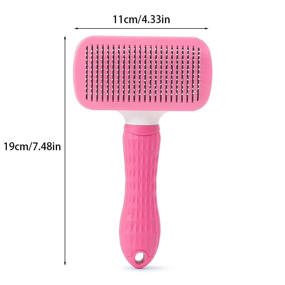 AuraVibe Self-Cleaning Pet Grooming Brush – Effortless Fur Removal