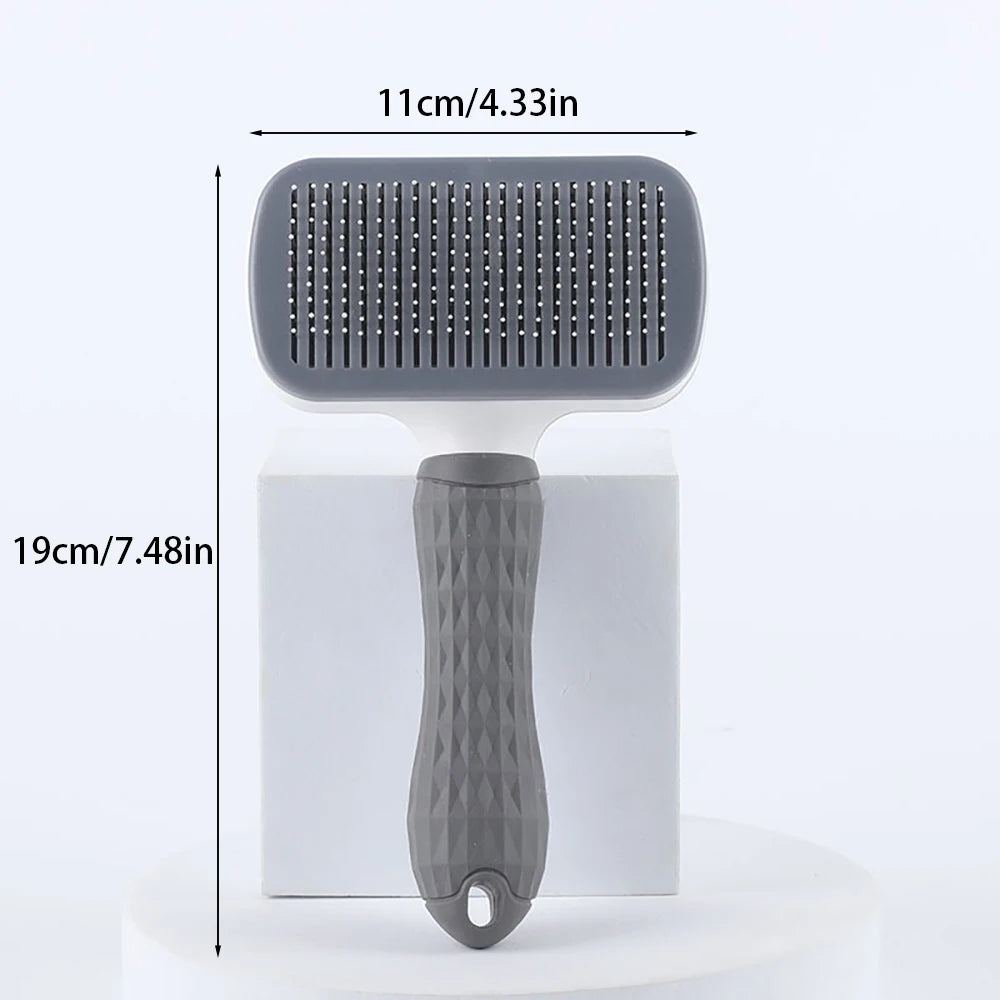 AuraVibe Self-Cleaning Pet Grooming Brush – Effortless Fur Removal