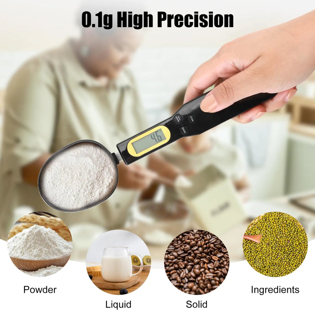 Precision Digital Spoon Scale – 500g/0.1g Portable Measuring Tool for Kitchen, Coffee & Baking