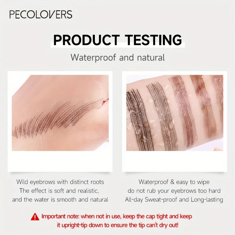 4-Tip Waterproof Eyebrow Tattoo Pen – Long-Lasting Natural Microblading Effect