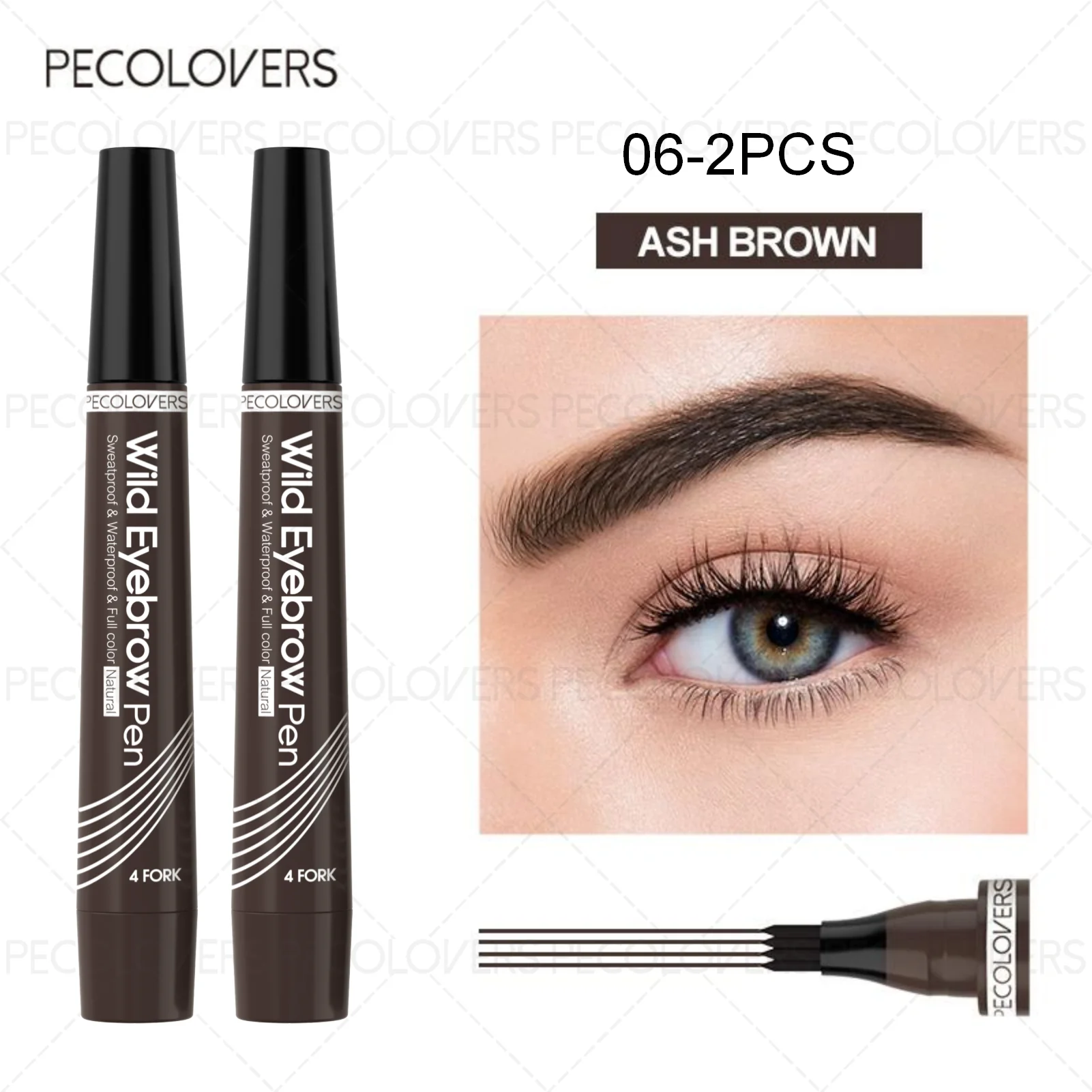 4-Tip Waterproof Eyebrow Tattoo Pen – Long-Lasting Natural Microblading Effect