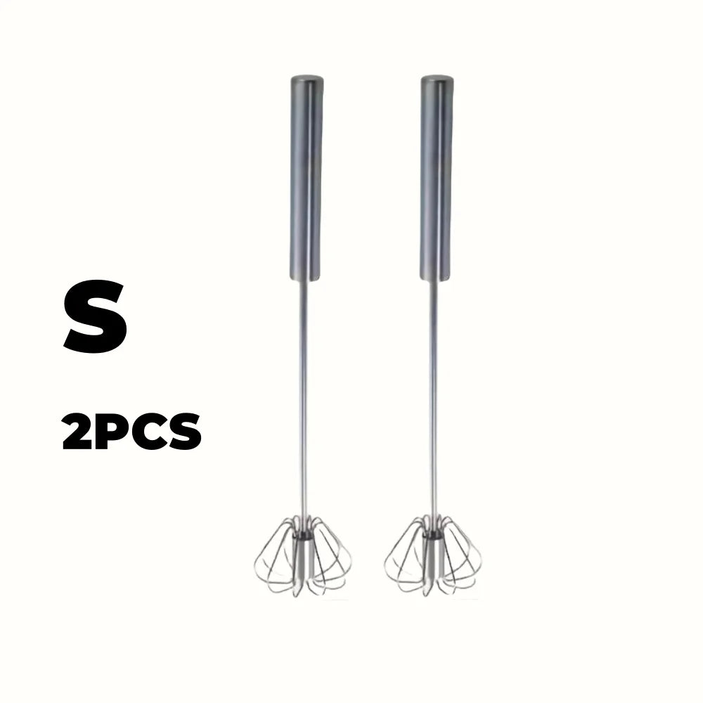 Semi - Automatic Stainless Steel Whisk - Effortless Mixing for Kitchen Baking