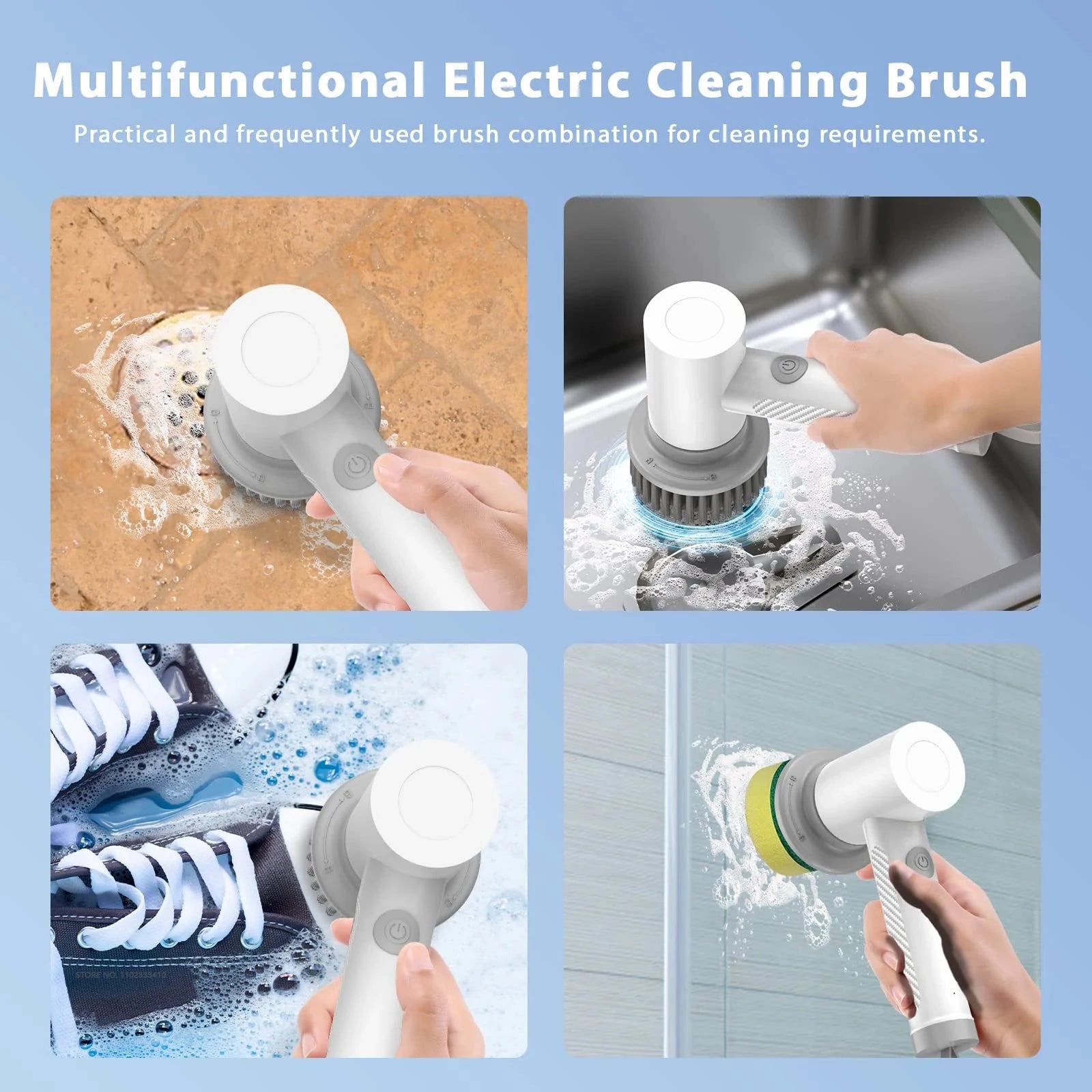 Ultimate Wireless Electric Cleaning Brush – Effortless Deep Cleaning for Kitchen & Bathroom