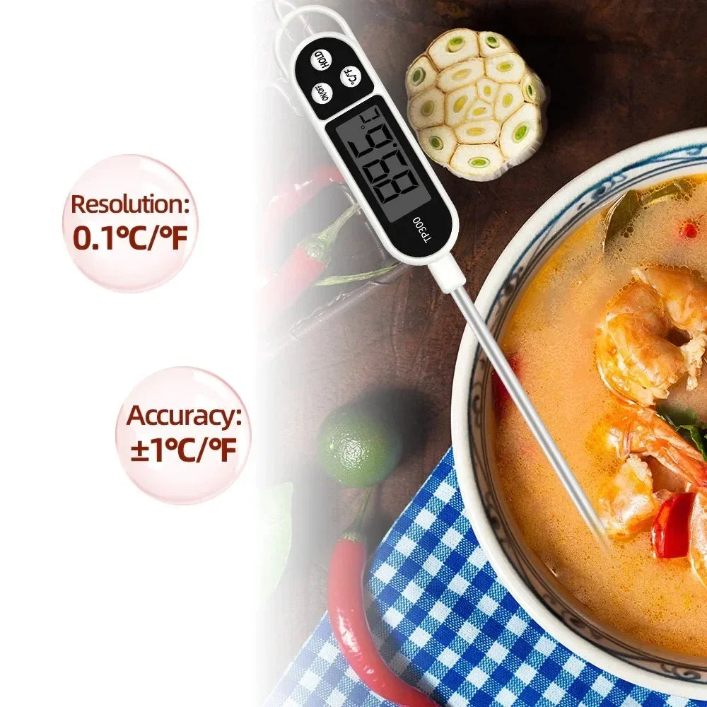 Digital Kitchen Food Thermometer – Precise Cooking Probe for Meat, Oil & BBQ