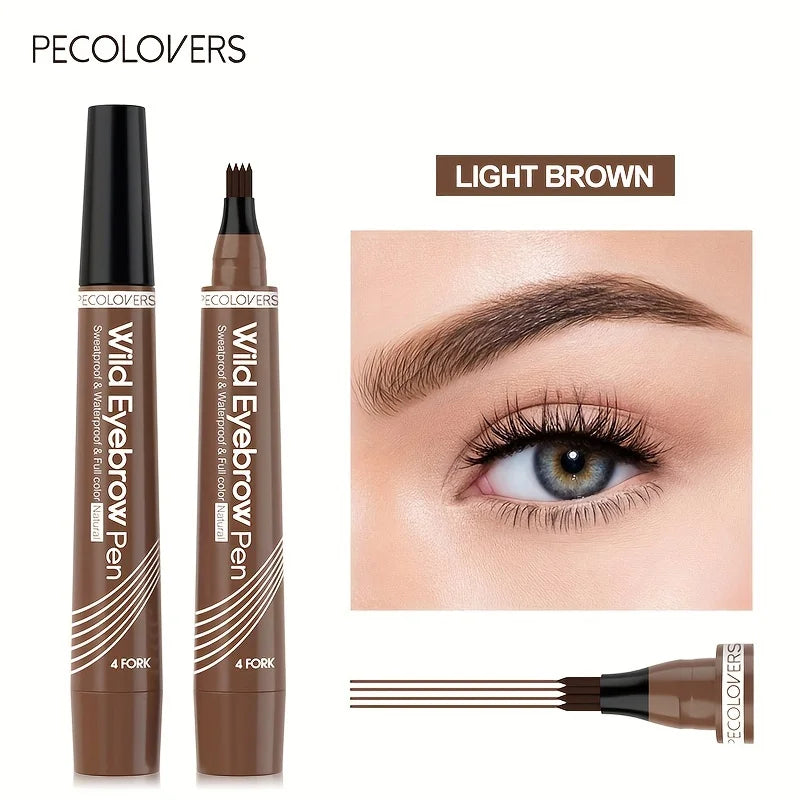 4-Tip Waterproof Eyebrow Tattoo Pen – Long-Lasting Natural Microblading Effect