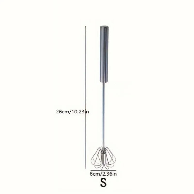 Semi - Automatic Stainless Steel Whisk - Effortless Mixing for Kitchen Baking