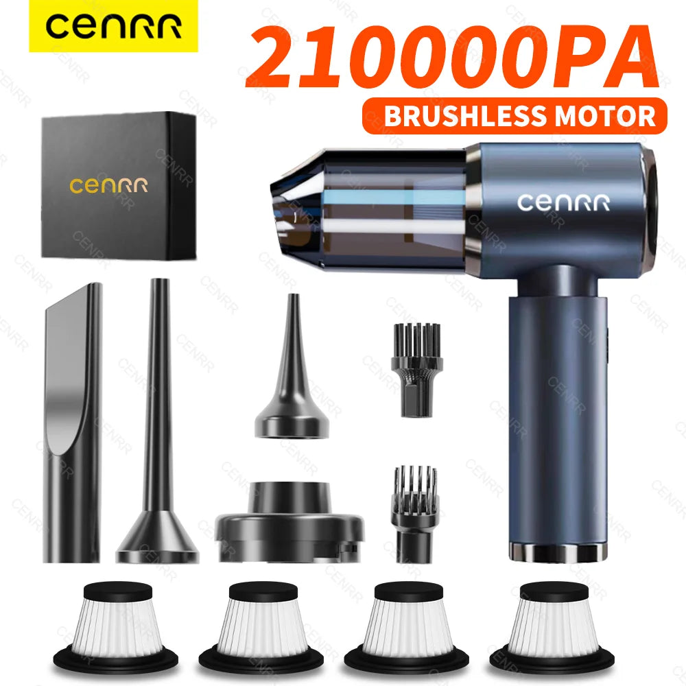 2-in-1 Portable Cordless Car Vacuum Cleaner – High-Power Handheld Dust Buster