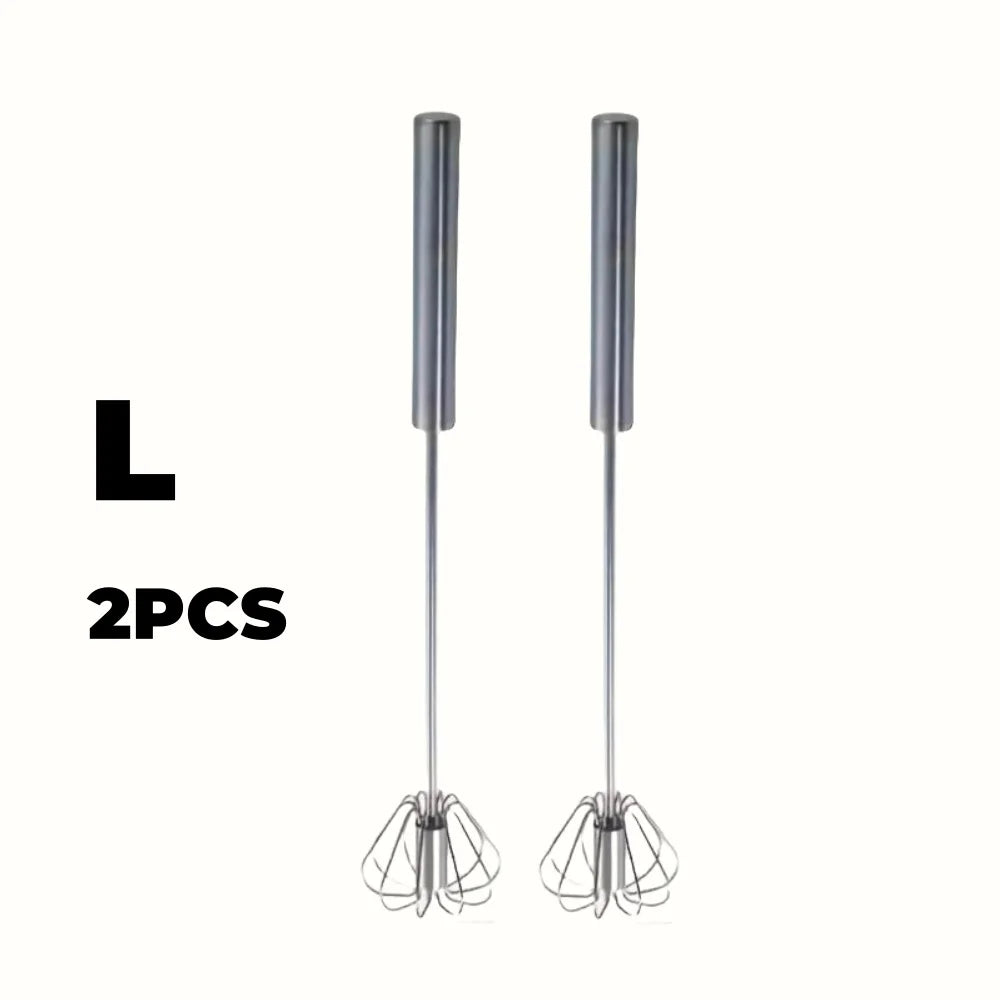 Semi - Automatic Stainless Steel Whisk - Effortless Mixing for Kitchen Baking