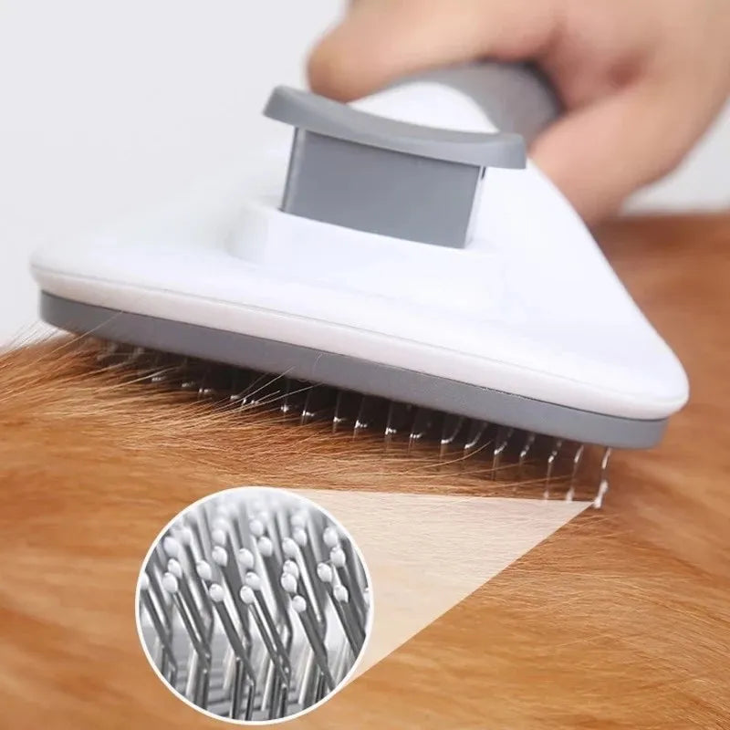 AuraVibe Self-Cleaning Pet Grooming Brush – Effortless Fur Removal