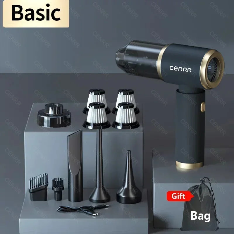 2-in-1 Portable Cordless Car Vacuum Cleaner – High-Power Handheld Dust Buster