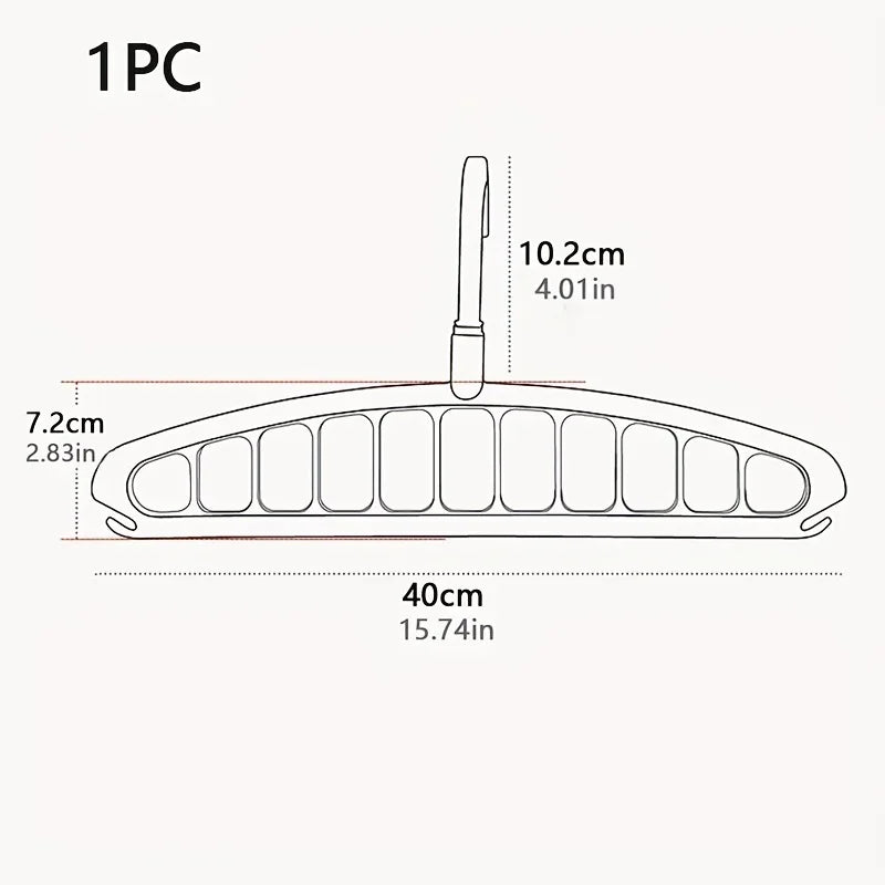 Folding Multi-Hole Clothes Hanger - Space Saving Wardrobe Organizer