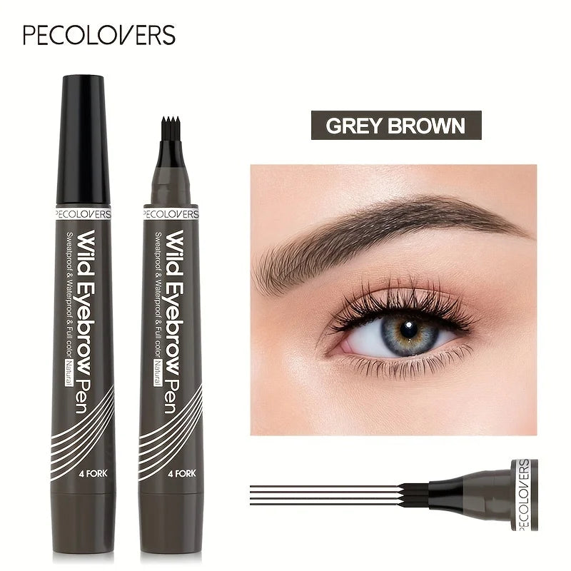 4-Tip Waterproof Eyebrow Tattoo Pen – Long-Lasting Natural Microblading Effect