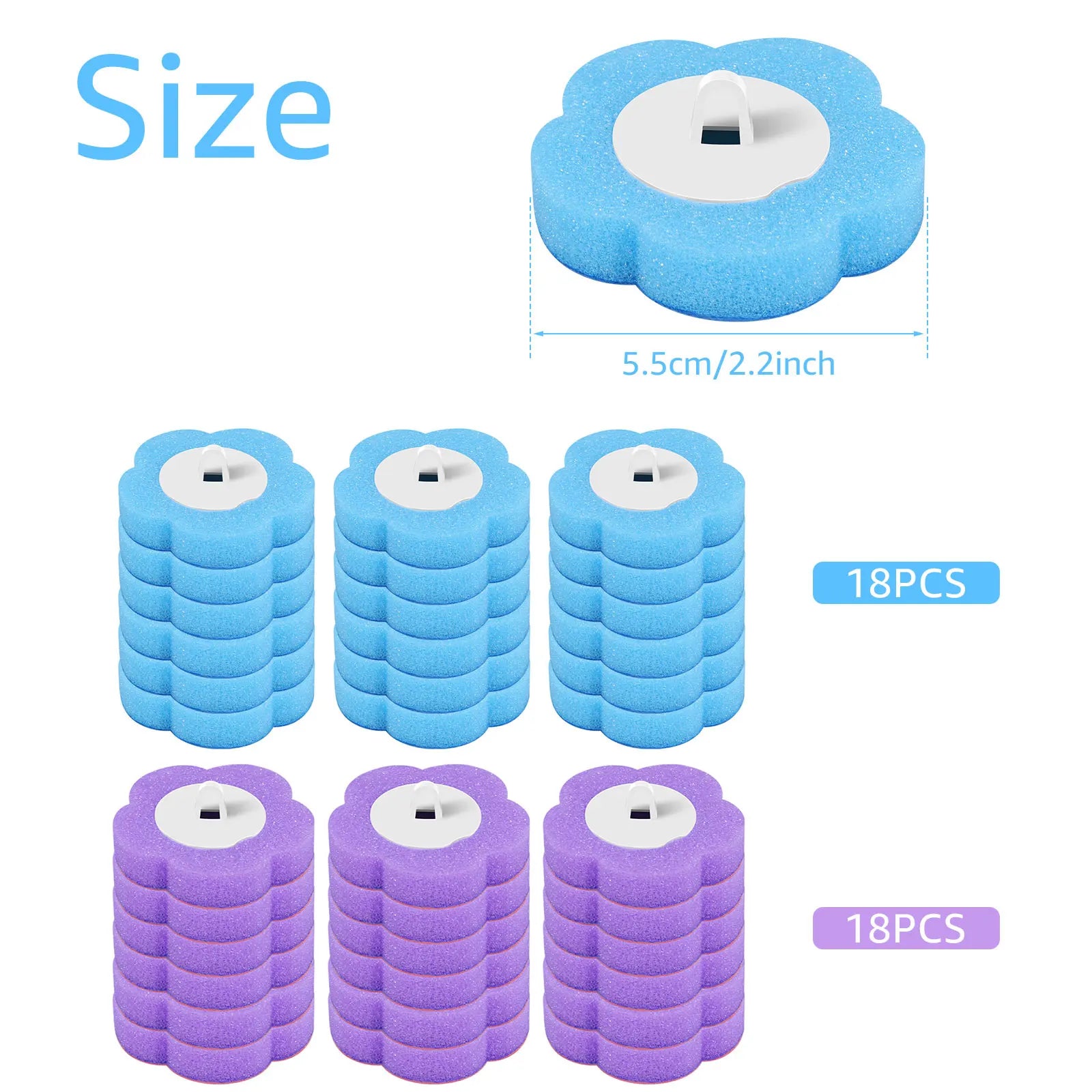 AuraVibe Hygienic Disposable Toilet Brush System with Replaceable Cleaning Heads