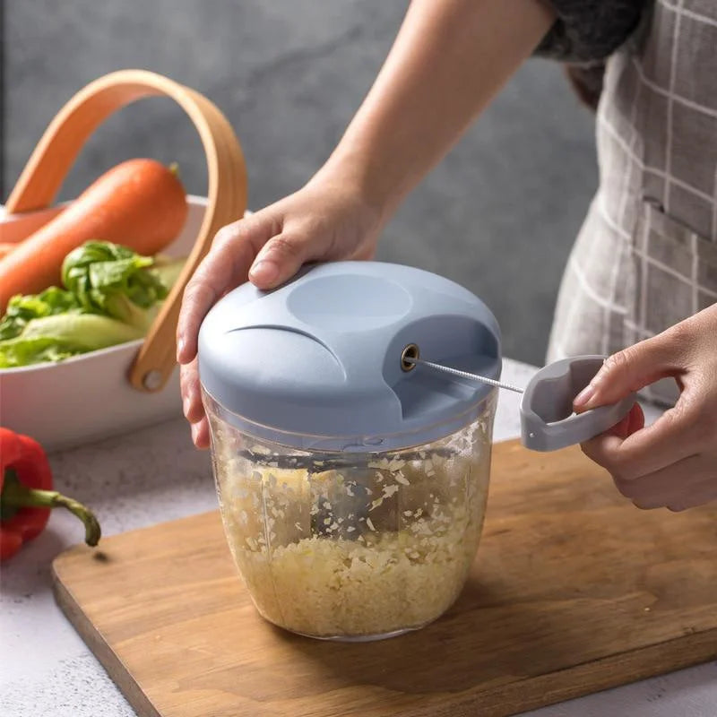 Manual Vegetable & Meat Chopper – Portable Garlic Press & Food Processor