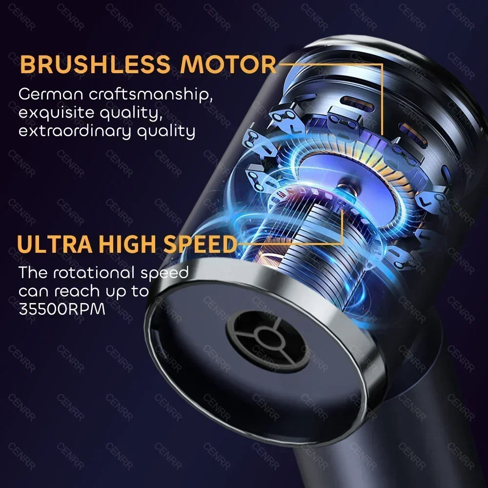 2-in-1 Portable Cordless Car Vacuum Cleaner – High-Power Handheld Dust Buster