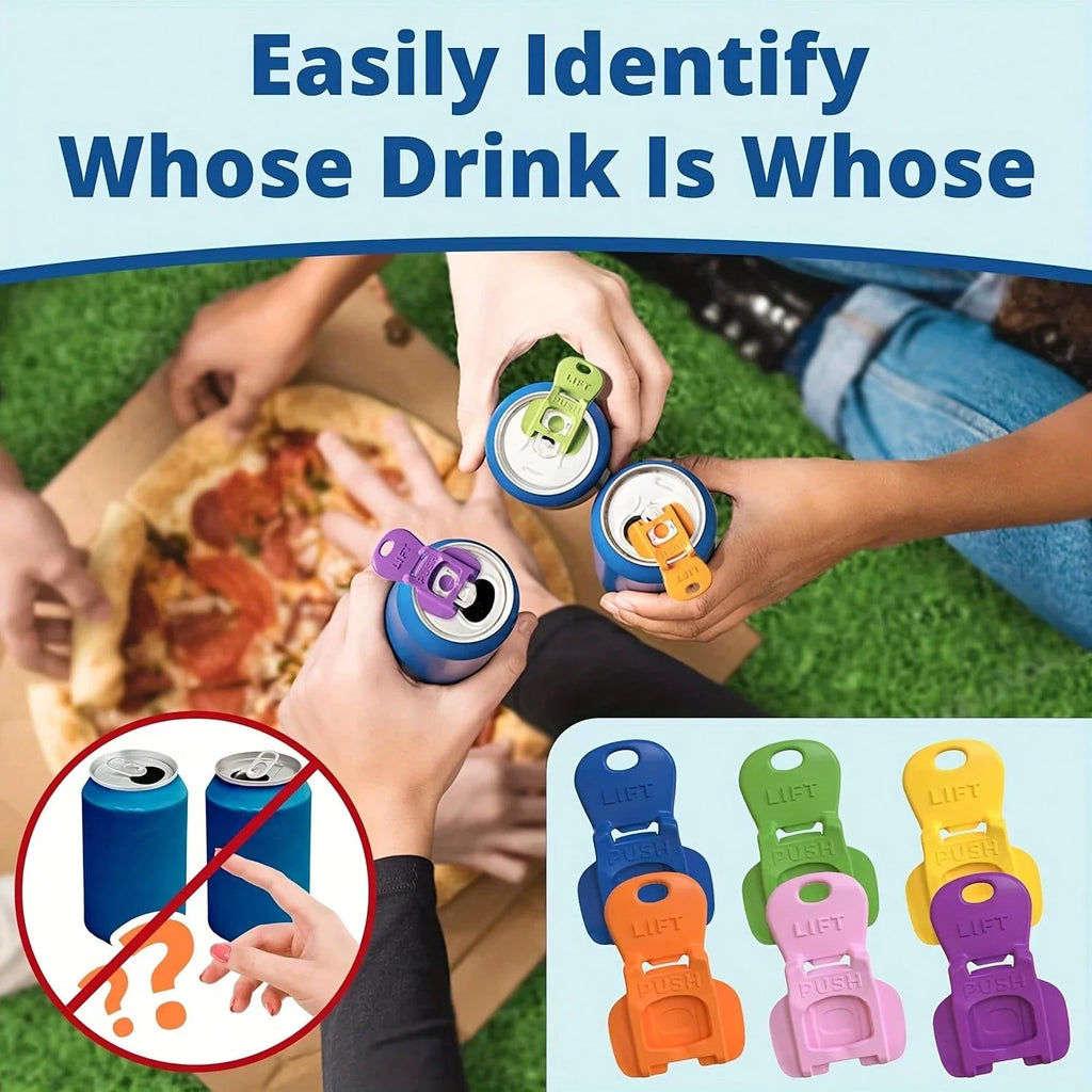 Easy-Open Beverage Can Opener & Protective Cover – Multi-Color Set