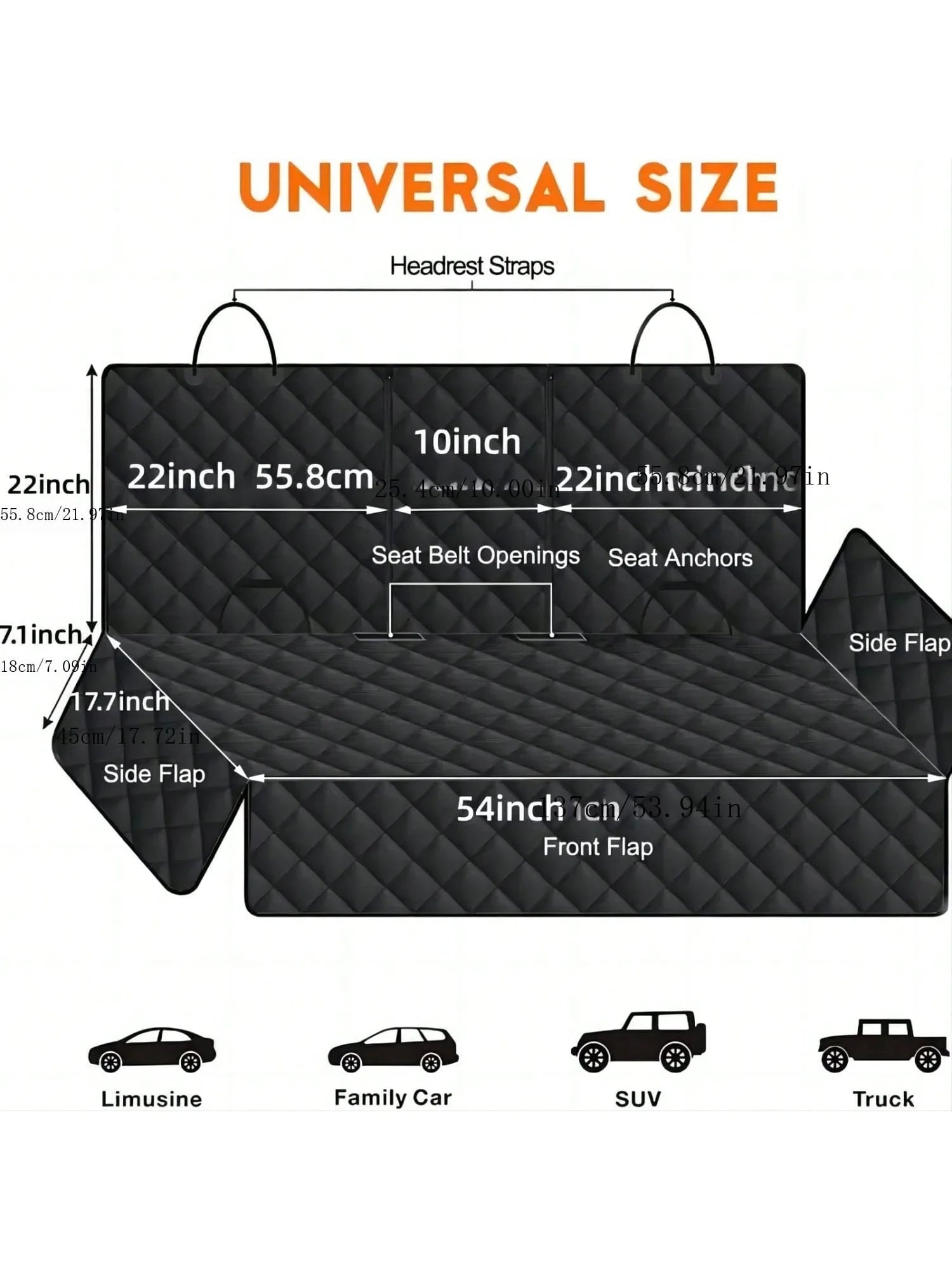 Premium Waterproof Dog Car Seat Cover - Universal Travel Prtector for Pets