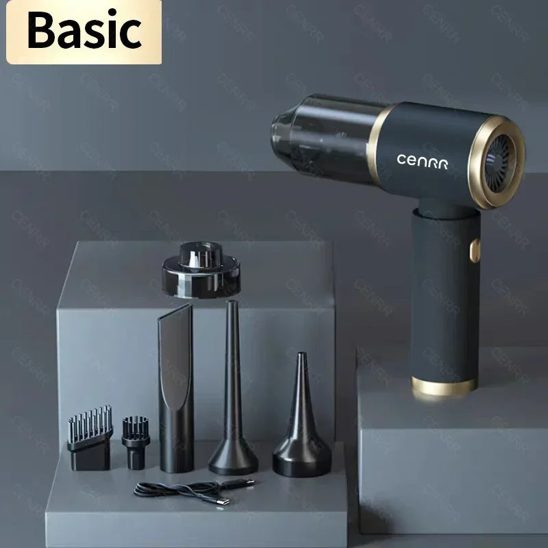 2-in-1 Portable Cordless Car Vacuum Cleaner – High-Power Handheld Dust Buster