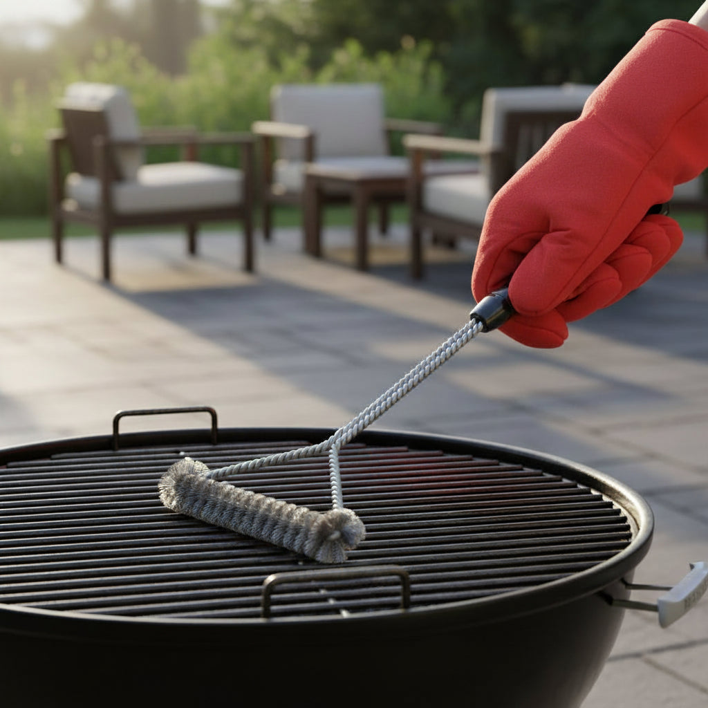 Premium Stainless Steel BBQ Grill Cleaning Brush – Durable Grill Accessory