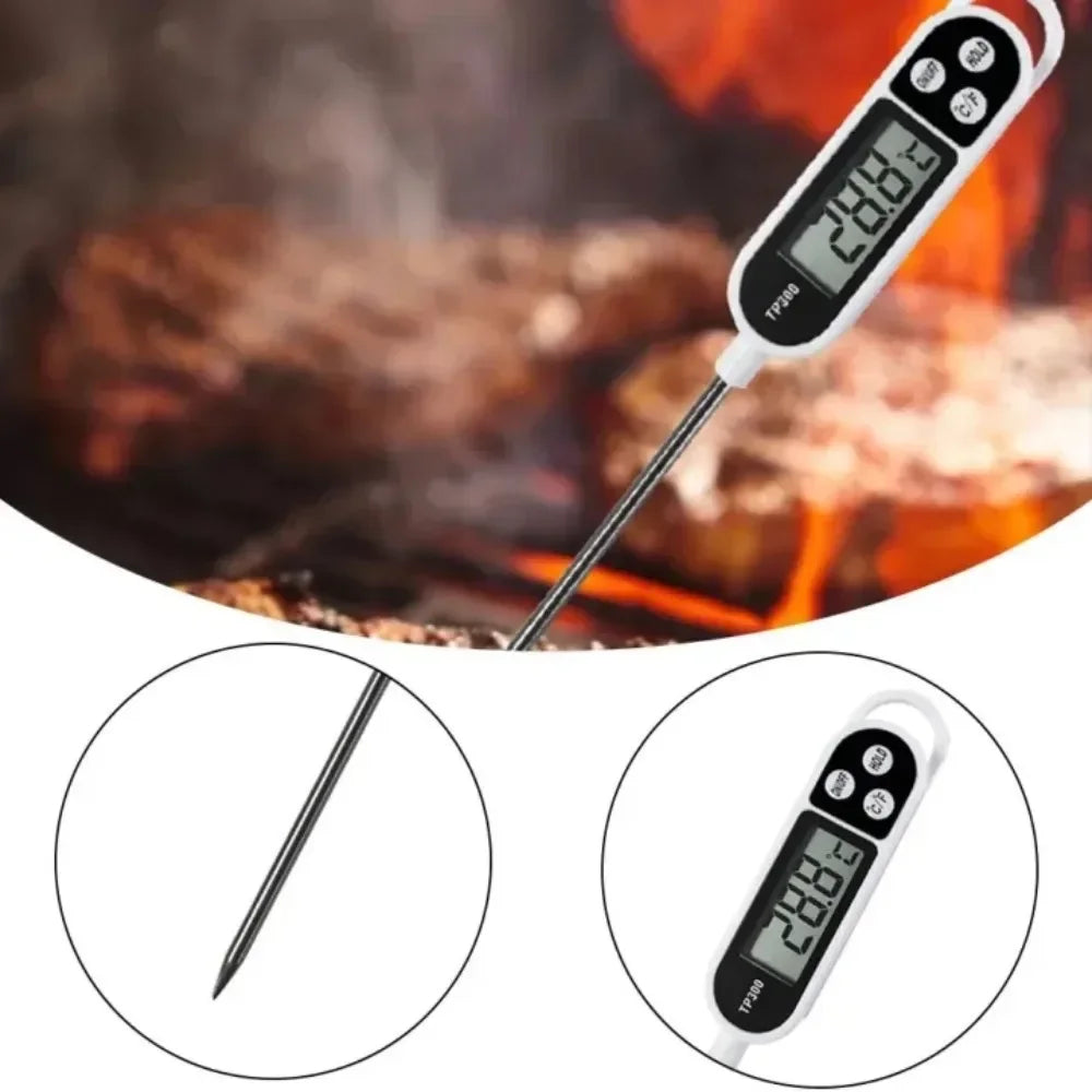Digital Kitchen Food Thermometer – Precise Cooking Probe for Meat, Oil & BBQ