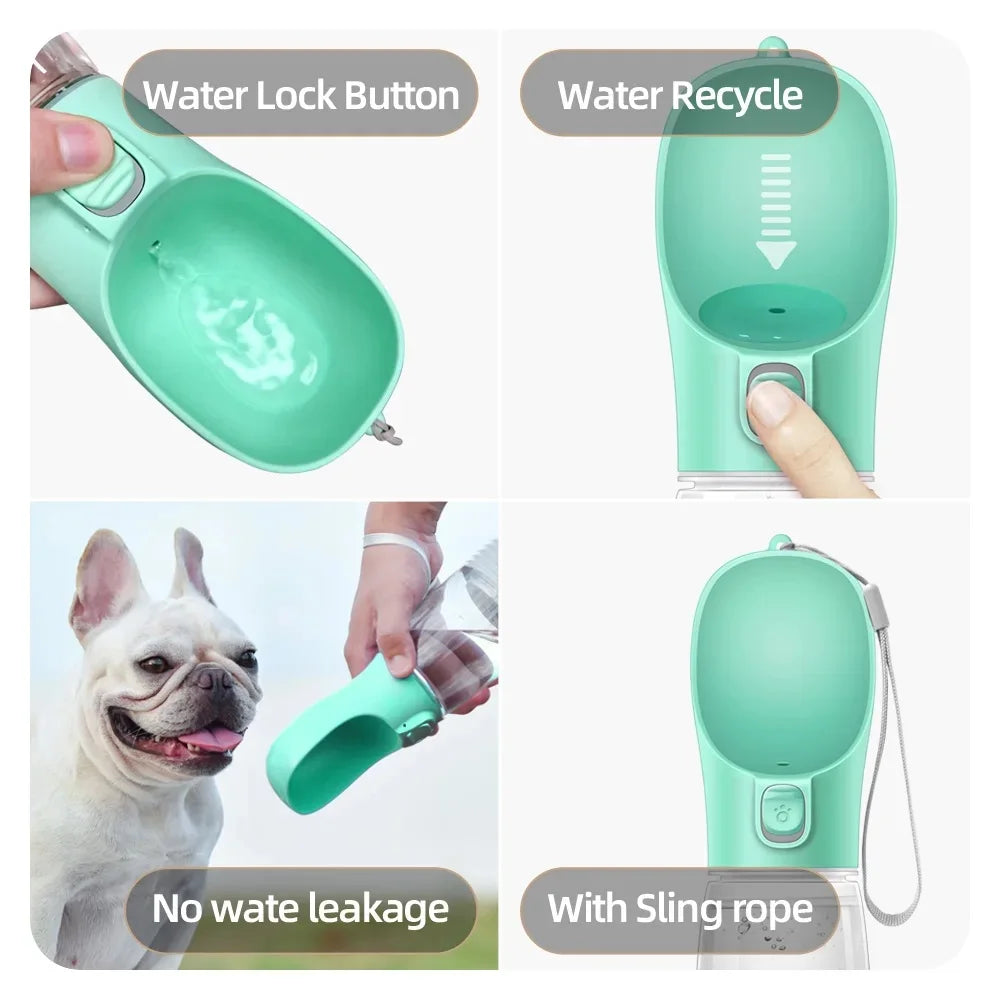 AuraVibe Portable Pet Water Bottle – Leak-Proof Travel Dispenser for Dogs & Cats