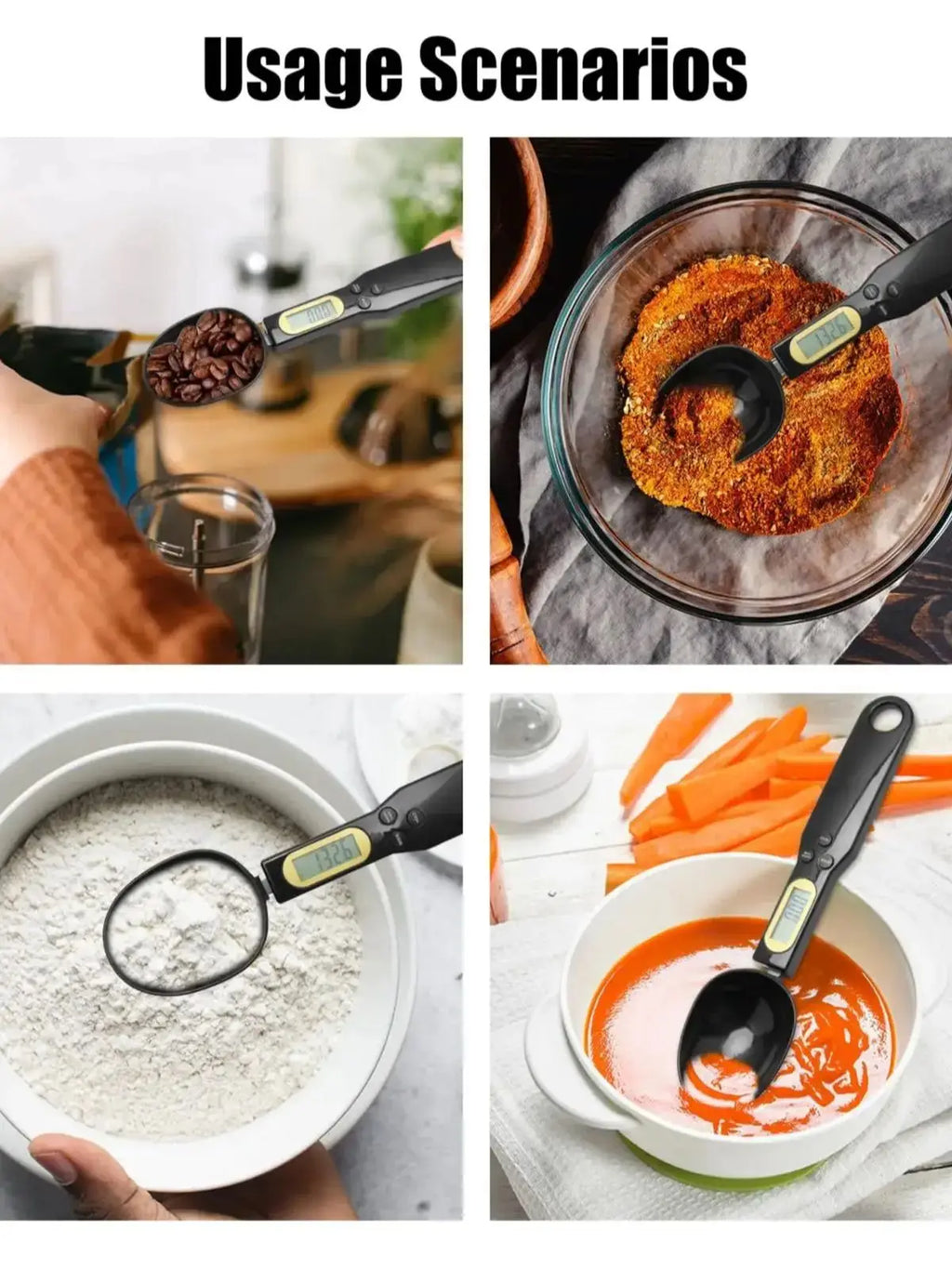 Precision Digital Spoon Scale – 500g/0.1g Portable Measuring Tool for Kitchen, Coffee & Baking