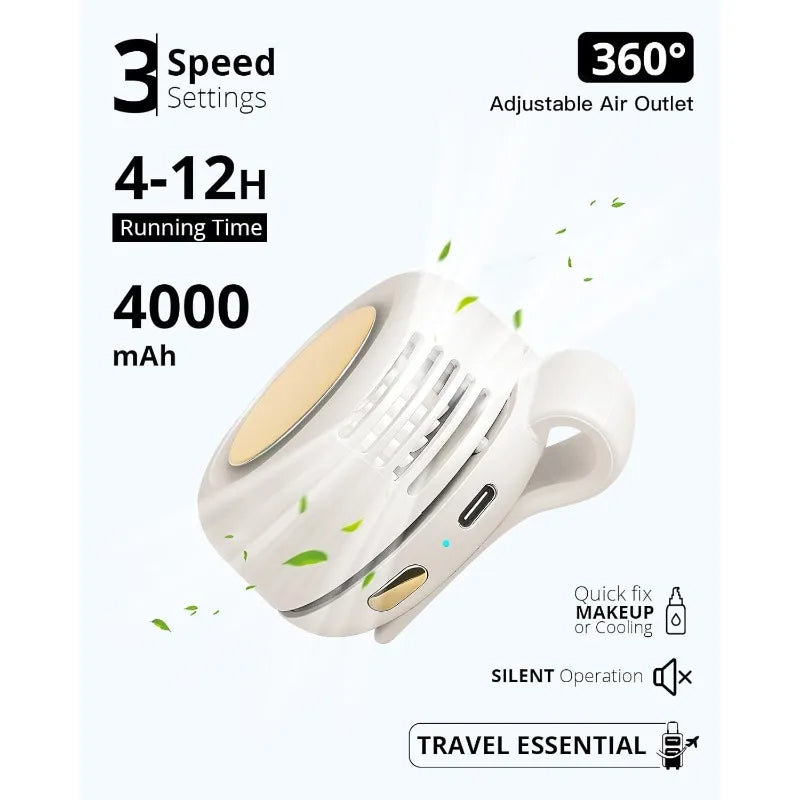 AuraVibe Portable Bladeless Neck Fan