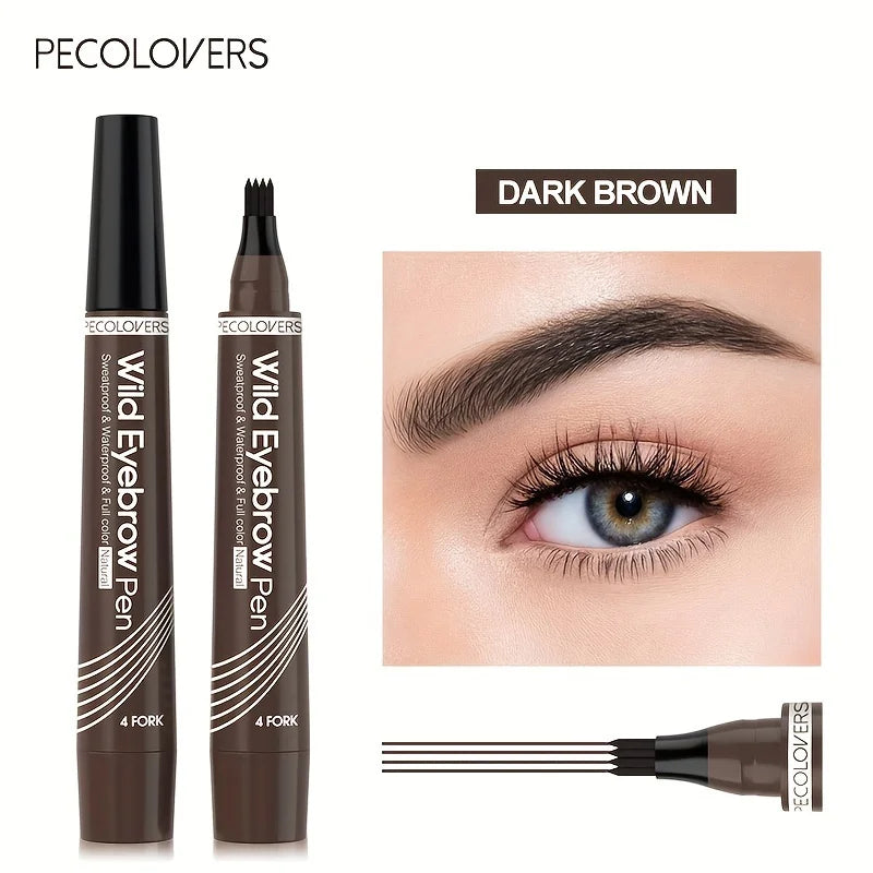 4-Tip Waterproof Eyebrow Tattoo Pen – Long-Lasting Natural Microblading Effect