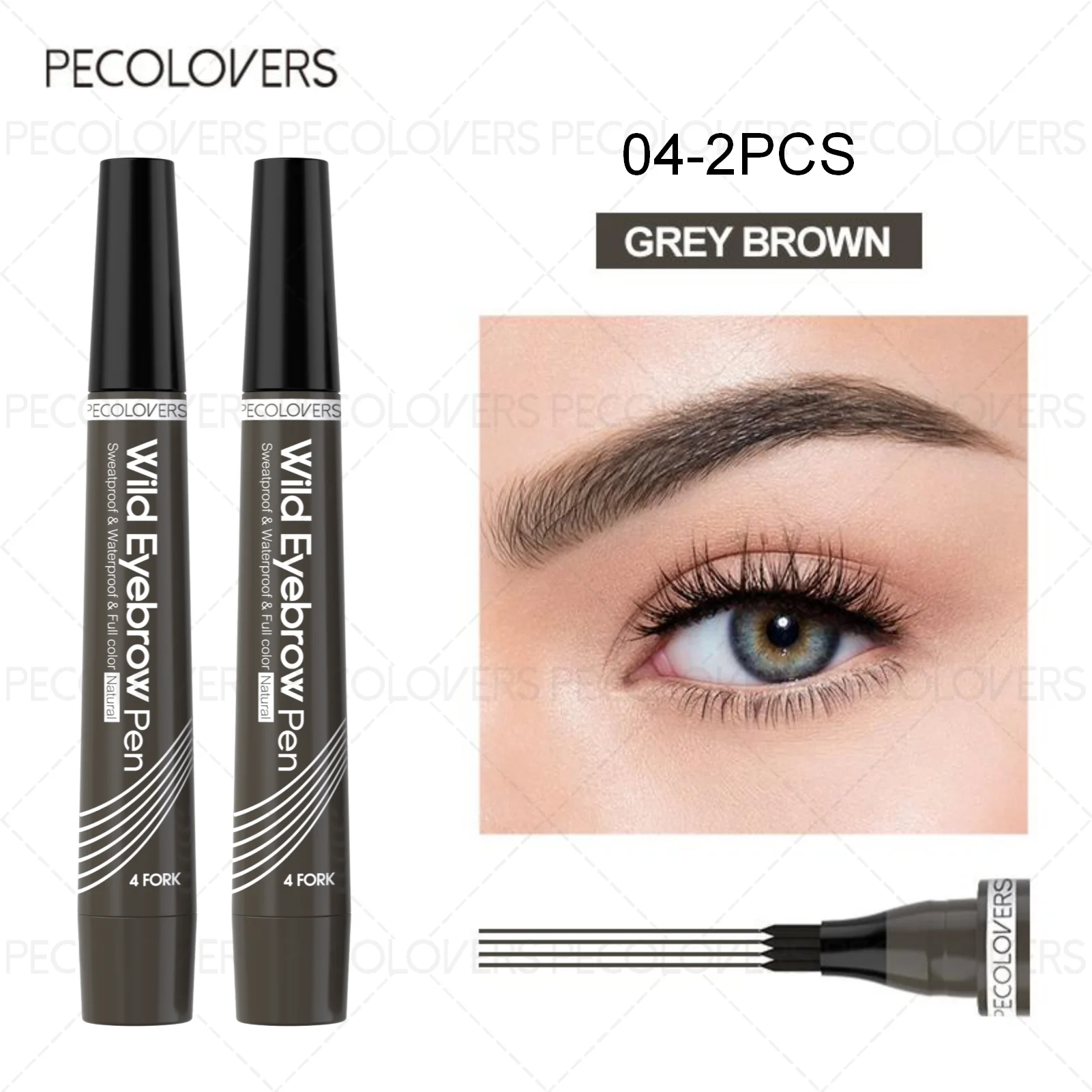 4-Tip Waterproof Eyebrow Tattoo Pen – Long-Lasting Natural Microblading Effect